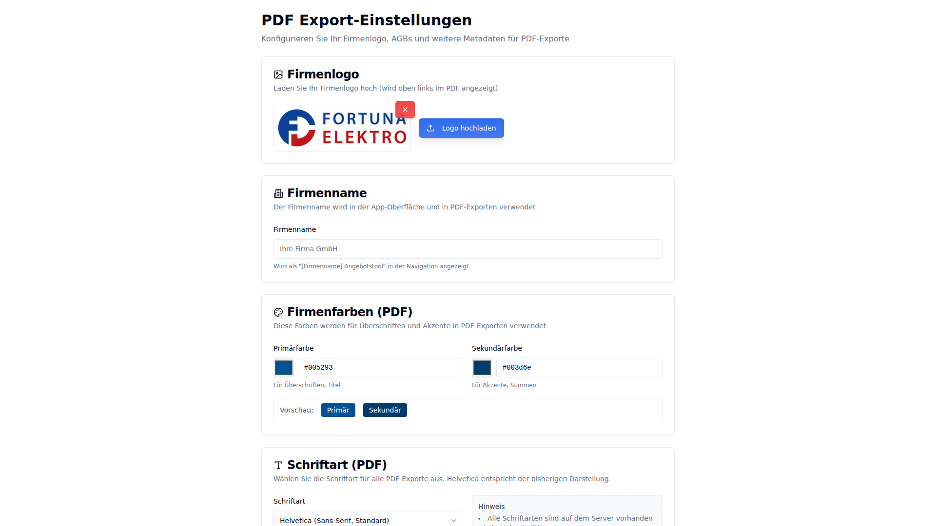 Einstellungen