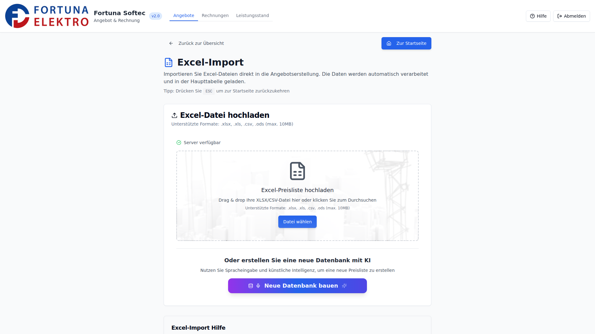 Excel-Import